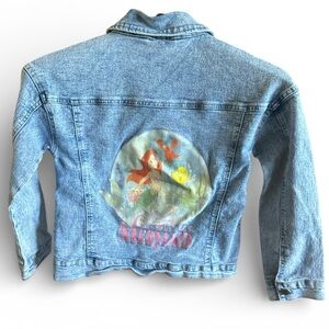 Disney Princess Ariel Kids Medium Denim Jacket with Little Mermaid Casual Design